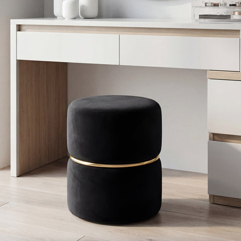 Duhome Sitzhocker Hocker Rund Polsterhocker Schminkhocker edles Design 9123
