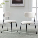 Load image into Gallery viewer, Duhome Esszimmerstühle Küchenstuhl 2er Set Polsterstuhl Wohnzimmerstuhl aus Bouclé Polsterstoff und Metallbeine für Küche Esszimmer Lounge Wohnzimmer Schlafzimmer, Gelb