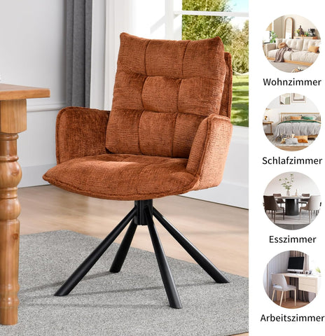Duhome 180° drehbarer Esszimmerstuhl mit automatischer Liegefunktion