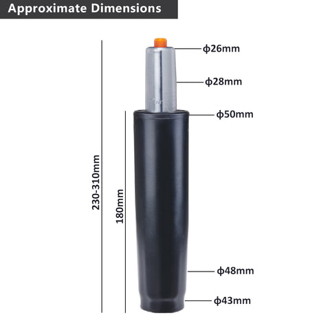 Duhome Gasdruckfeder Gasfeder Gas lift Höhenverstellung für Stühle bis 180 kg Größenauswahl