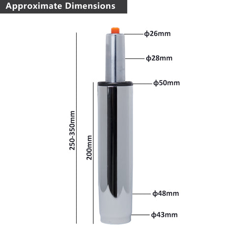 Duhome Gasdruckfeder Gasfeder Gas lift Höhenverstellung für Stühle bis 180 kg Größenauswahl