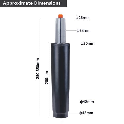 Duhome Gasdruckfeder Gasfeder Gas lift Höhenverstellung für Stühle bis 180 kg Größenauswahl