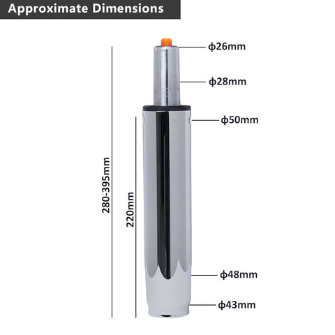 Duhome Gasdruckfeder Gasfeder Gas lift Höhenverstellung für Stühle bis 180 kg Größenauswahl