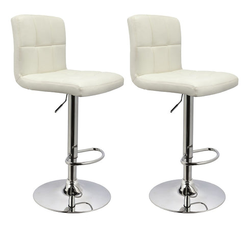 Duhome Barhocker 2x Barstuhl Kunstleder oder Stoff Tresenhocker Bar Sessel gut gepolstert höhenverstellbar mit Lehne eckig 451Y