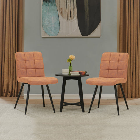 2er Set Esszimmerstuhl aus Stoff Samt Farbauswahl Stuhl Retro Design Polsterstuhl mit Rückenlehne Metallbeine Duhome 8043B