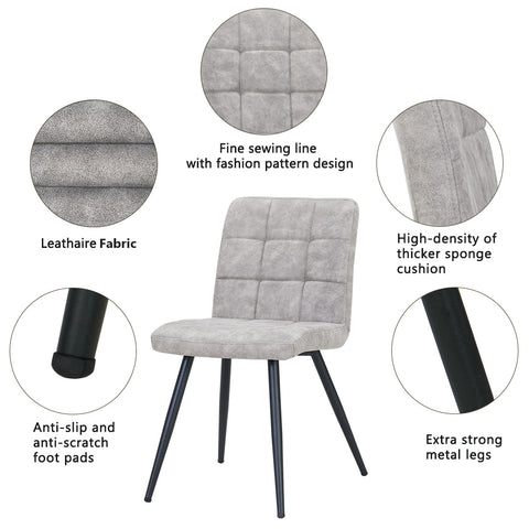 2er Set Esszimmerstuhl aus Stoff Samt Farbauswahl Stuhl Retro Design Polsterstuhl mit Rückenlehne Metallbeine Duhome 8043B