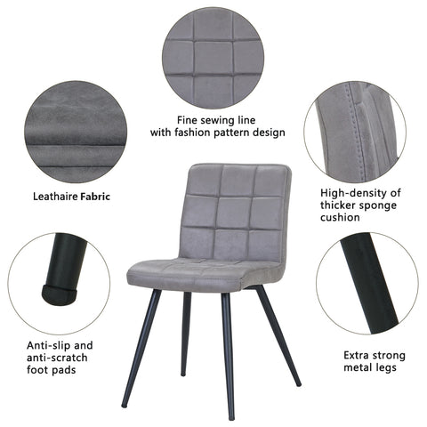 2er Set Esszimmerstuhl aus Stoff Samt Farbauswahl Stuhl Retro Design Polsterstuhl mit Rückenlehne Metallbeine Duhome 8043B