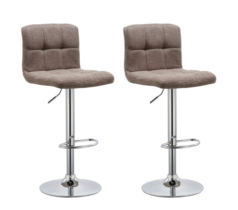 Duhome Barhocker 2x Barstuhl Kunstleder oder Stoff Tresenhocker Bar Sessel gut gepolstert höhenverstellbar mit Lehne eckig 451Y