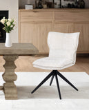 Load image into Gallery viewer, Duhome Drehbarer Chenille-Polsterstuhl mit 360°-Rotation und automatischer Rückstellung