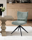 Load image into Gallery viewer, Duhome Drehbarer Chenille-Polsterstuhl mit 360°-Rotation und automatischer Rückstellung