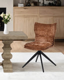 Load image into Gallery viewer, Duhome Drehbarer Chenille-Polsterstuhl mit 360°-Rotation und automatischer Rückstellung