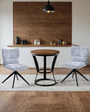 Load image into Gallery viewer, Duhome Drehbarer Chenille-Polsterstuhl mit 360°-Rotation und automatischer Rückstellung