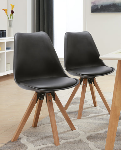 Duhome 2er Set Stuhl Esszimmerstühle Küchenstühle Farbauswahl mit Holzbeinen Sitzkissen Esszimmerstuhl Retro 518M