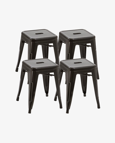 Duhome Eisen / Metall Hocker Höhe 46 cm Arbeitshocker Stapelbar und Robust Industry Design Farbauswahl 665A