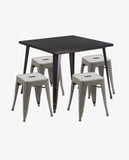 Load image into Gallery viewer, Duhome Eisen / Metall Hocker Höhe 46 cm Arbeitshocker Stapelbar und Robust Industry Design Farbauswahl 665A