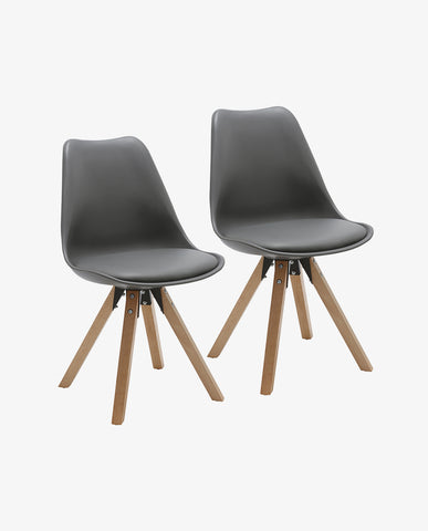 Duhome 2er Set Stuhl Esszimmerstühle Küchenstühle Farbauswahl mit Holzbeinen Sitzkissen Esszimmerstuhl Retro 518M