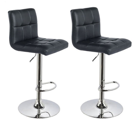 Duhome Barhocker 2x Barstuhl Kunstleder oder Stoff Tresenhocker Bar Sessel gut gepolstert höhenverstellbar mit Lehne eckig 451Y