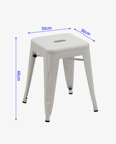 Duhome Eisen / Metall Hocker Höhe 46 cm Arbeitshocker Stapelbar und Robust Industry Design Farbauswahl 665A