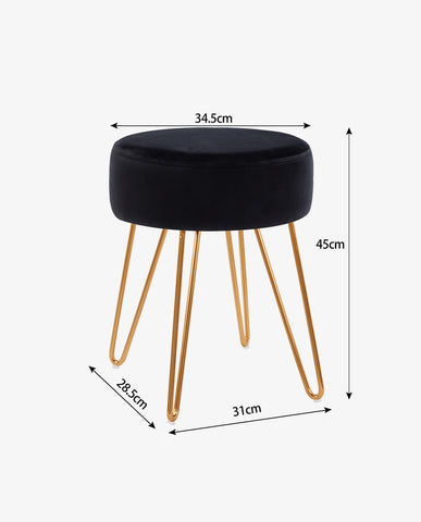 Sitzhocker Hocker Rund Farbauswahl Schemel elegantes Design Metallbeine Duhome 9111
