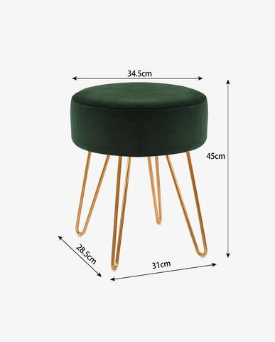 Sitzhocker Hocker Rund Farbauswahl Schemel elegantes Design Metallbeine Duhome 9111