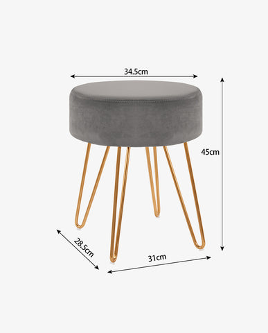 Sitzhocker Hocker Rund Farbauswahl Schemel elegantes Design Metallbeine Duhome 9111