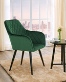 Load image into Gallery viewer, Esszimmerstuhl aus Stoff (Samt) Farbauswahl Retro Design Armlehnstuhl Stuhl mit Rückenlehne Sessel Metallbeine Duhome 8058