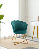 Load image into Gallery viewer, Duhome Sessel aus Stoff Samt Polstersessel Retro Design Polsterstuhl Metallgestell gold 8057C