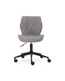 Load image into Gallery viewer, Drehstuhl aus edlem Samtstoff Grau Rollhocker Bürostuhl Stoff Höhenverstellung Schreibtischstuhl drehbar Farbauswahl Duhome 5180W