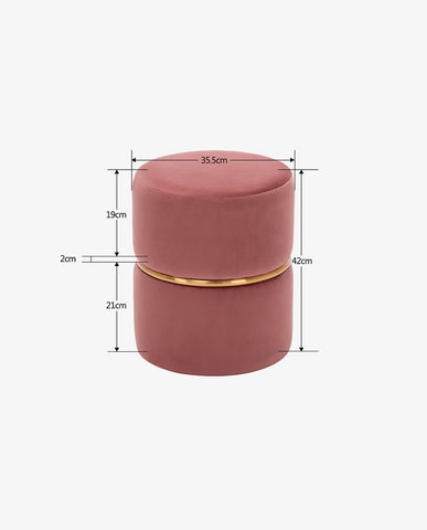 Duhome Sitzhocker Hocker Rund Polsterhocker Schminkhocker edles Design 9123