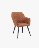 Load image into Gallery viewer, Esszimmerstuhl aus Stoff (Samt) Farbauswahl Retro Design Armlehnstuhl Stuhl mit Rückenlehne Sessel Metallbeine Duhome 8058