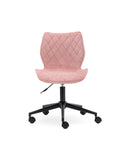 Load image into Gallery viewer, Drehstuhl aus edlem Samtstoff Grau Rollhocker Bürostuhl Stoff Höhenverstellung Schreibtischstuhl drehbar Farbauswahl Duhome 5180W