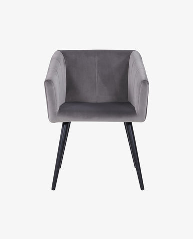 Esszimmerstuhl aus Stoff (Samt) Farbauswahl Retro Design Stuhl mit Rückenlehne Sessel Metallbeine Duhome 8065