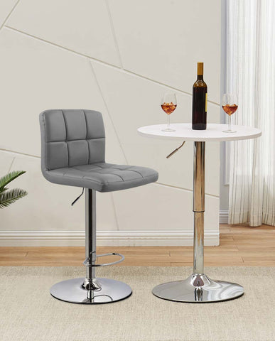 Duhome Barhocker 2x Barstuhl Kunstleder oder Stoff Tresenhocker Bar Sessel gut gepolstert höhenverstellbar mit Lehne eckig 451Y