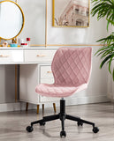 Load image into Gallery viewer, Drehstuhl aus edlem Samtstoff Grau Rollhocker Bürostuhl Stoff Höhenverstellung Schreibtischstuhl drehbar Farbauswahl Duhome 5180W