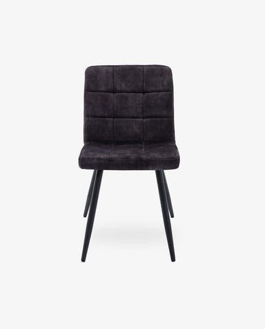 Duhome Esszimmerstuhl aus Samtstoff im Vintage Design Polsterstuhl Metallbeine 8043B-Vintage