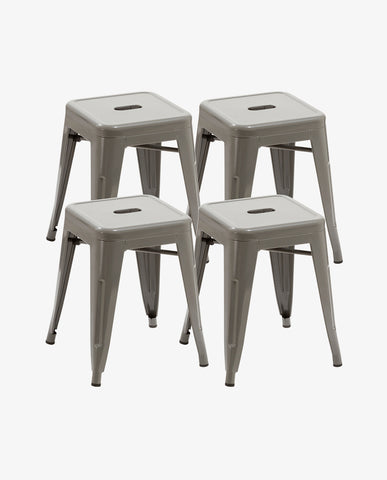 Duhome Eisen / Metall Hocker Höhe 46 cm Arbeitshocker Stapelbar und Robust Industry Design Farbauswahl 665A