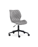 Load image into Gallery viewer, Drehstuhl aus edlem Samtstoff Grau Rollhocker Bürostuhl Stoff Höhenverstellung Schreibtischstuhl drehbar Farbauswahl Duhome 5180W