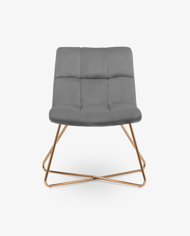 Duhome Sessel Stuhl Gestell Golden gesteppt Lounge Sessel Polsterstuhl Lehnstuhl 8098