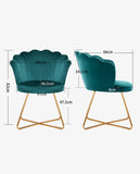 Load image into Gallery viewer, Duhome Sessel aus Stoff Samt Polstersessel Retro Design Polsterstuhl Metallgestell gold 8057C