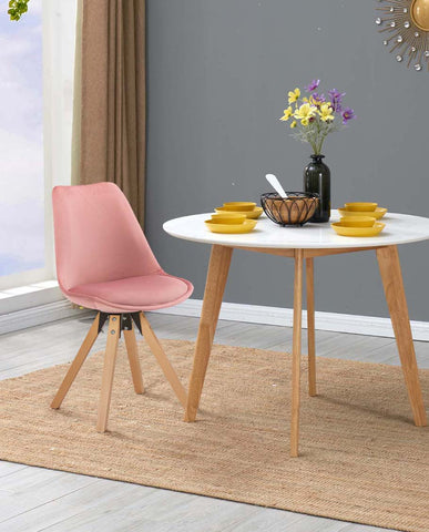 Duhome 2er Set Stuhl Esszimmerstühle Küchenstühle Farbauswahl mit Holzbeinen Sitzkissen Esszimmerstuhl Retro 518M