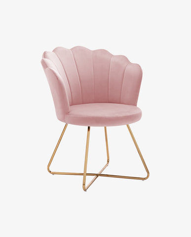 Duhome Sessel aus Stoff Samt Polstersessel Retro Design Polsterstuhl Metallgestell gold 8057C