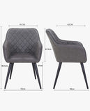 Load image into Gallery viewer, Esszimmerstuhl aus Stoff (Samt) Farbauswahl Retro Design Armlehnstuhl Stuhl mit Rückenlehne Sessel Metallbeine Duhome 8058