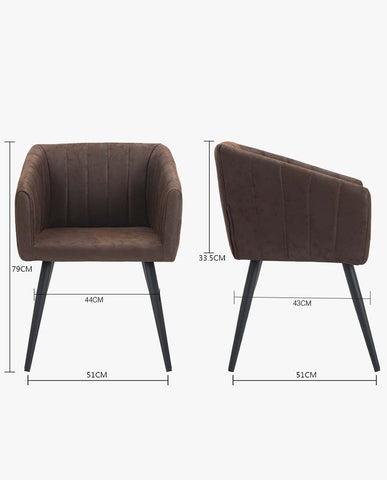 Esszimmerstuhl aus Stoff (Samt) Farbauswahl Retro Design Stuhl mit Rückenlehne Sessel Metallbeine Duhome 8065