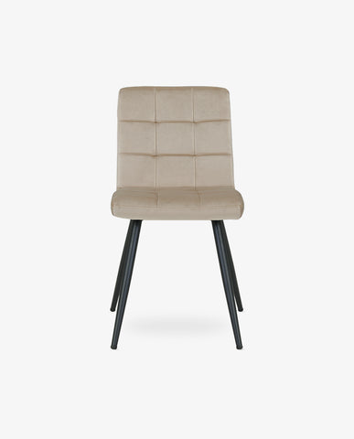 2er Set Esszimmerstuhl aus Stoff Samt Farbauswahl Stuhl Retro Design Polsterstuhl mit Rückenlehne Metallbeine Duhome 8043B