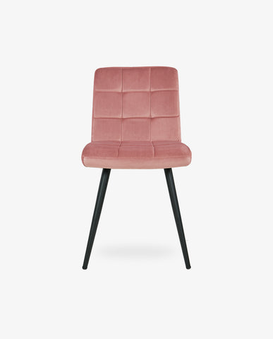 2er Set Esszimmerstuhl aus Stoff Samt Farbauswahl Stuhl Retro Design Polsterstuhl mit Rückenlehne Metallbeine Duhome 8043B