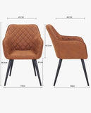 Load image into Gallery viewer, Esszimmerstuhl aus Stoff (Samt) Farbauswahl Retro Design Armlehnstuhl Stuhl mit Rückenlehne Sessel Metallbeine Duhome 8058