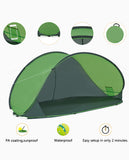 Load image into Gallery viewer, Strandmuschel Pop up Strandzelt Hellblau Polyester blitzschneller Aufbau Wetter- und Sichtschutz Farbauswahl Duhome BT-004