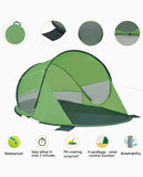 Load image into Gallery viewer, Strandmuschel Pop Up Strandzelt Blau Polyester blitzschneller Aufbau Wetter- und Sichtschutz Duhome BT-006