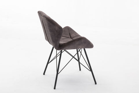 Duhome 2er Set Esszimmerstuhl Küchenstuhl Metallbeine Konferenzstuhl Besucherstuhl Retro 622J Vintage