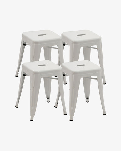 Duhome Eisen / Metall Hocker Höhe 46 cm Arbeitshocker Stapelbar und Robust Industry Design Farbauswahl 665A